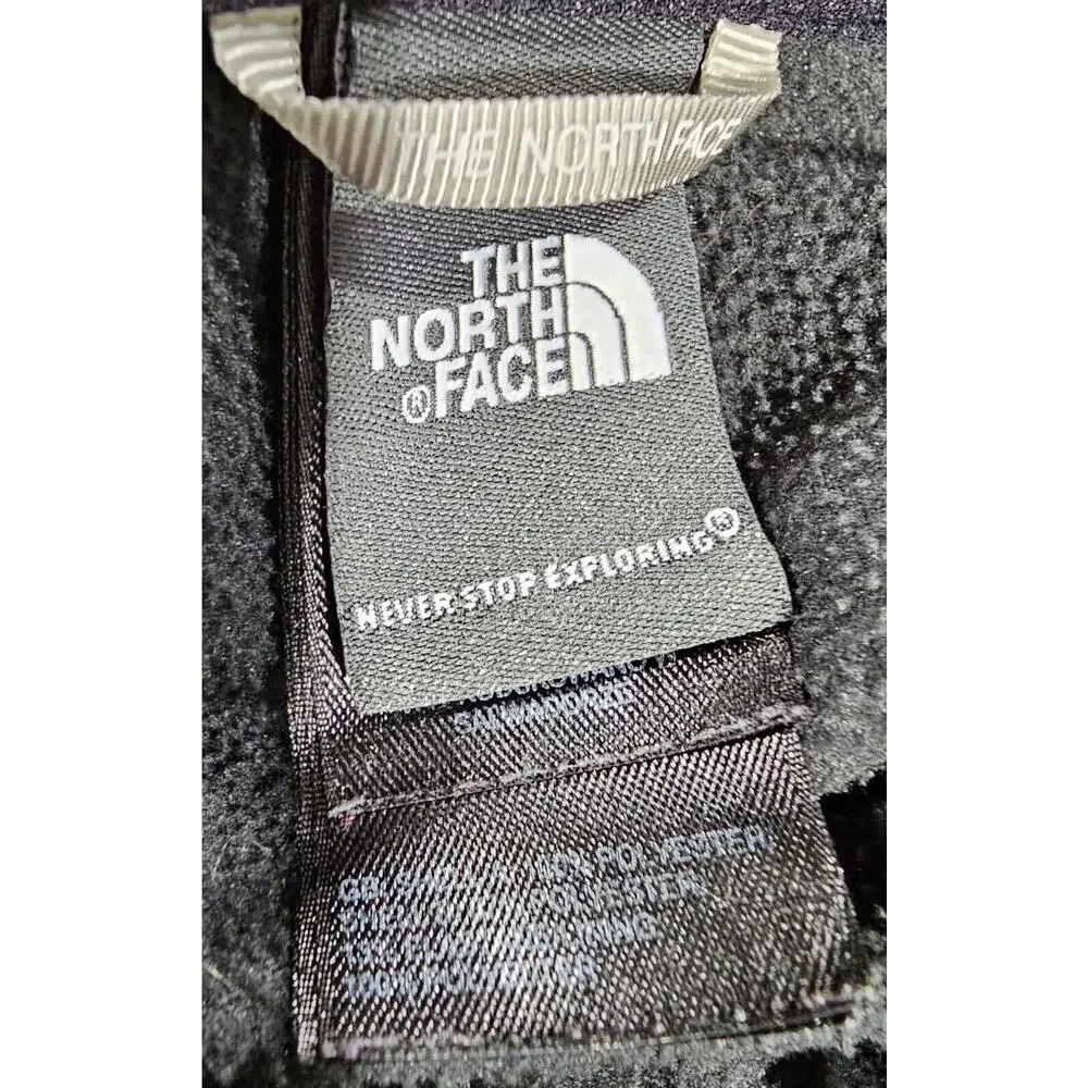 North Face Jacket Black Fleece Full Zip Up Long Sleeve Logo WOMENS SIZE M
